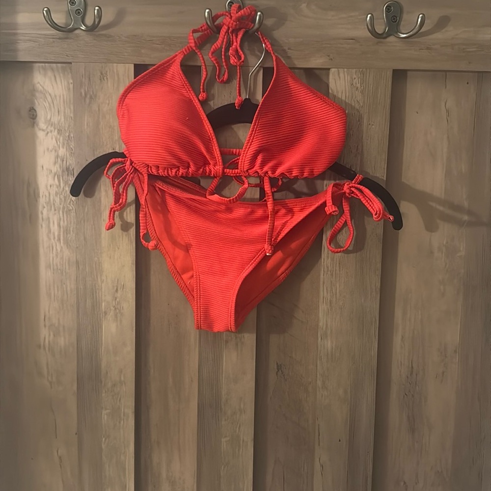 Alvin Swimwear Vibrant Red Bikini with String Details
